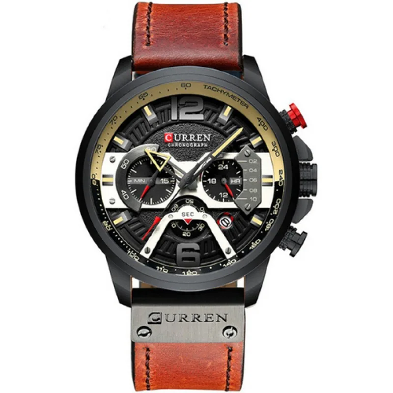 Curren 8329 Black-Brown