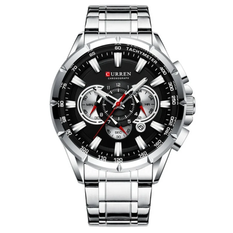 Curren 8363 Silver-Black