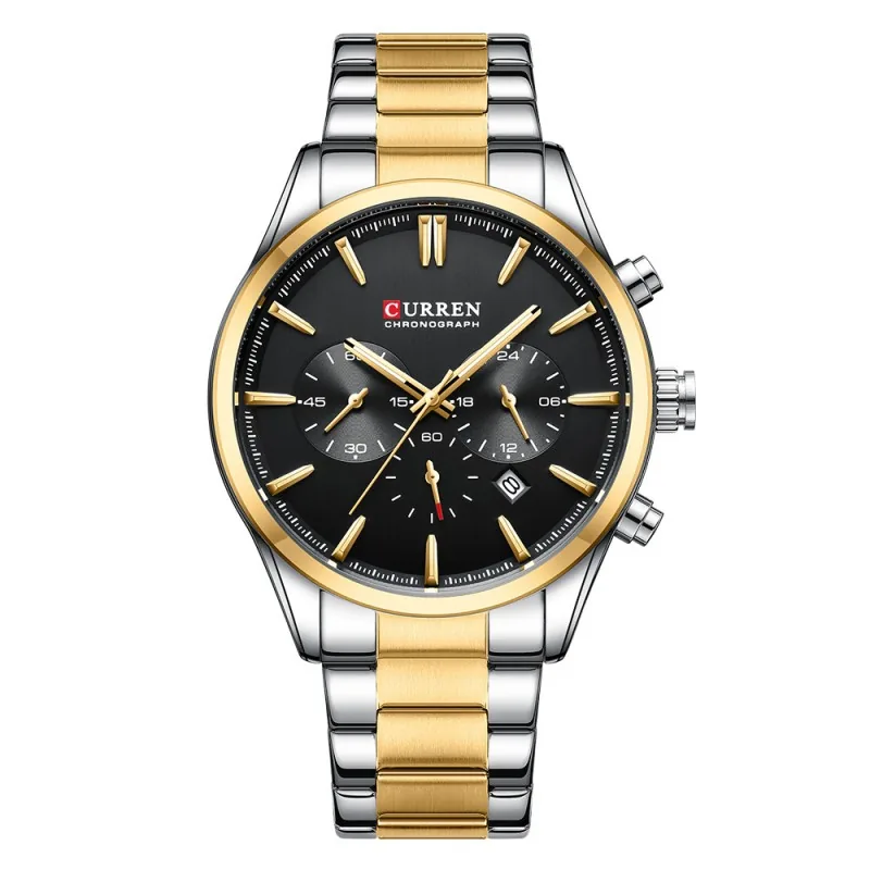 Curren 8446 Silver-Gold-Black