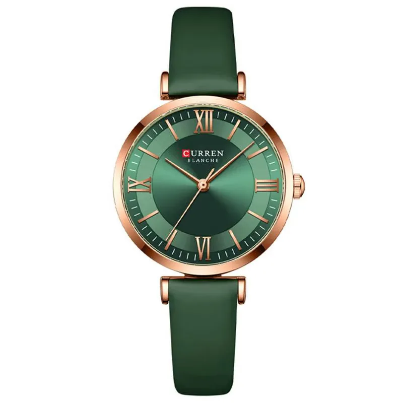 Curren Сurren 9079 Rose Gold-Dark Green