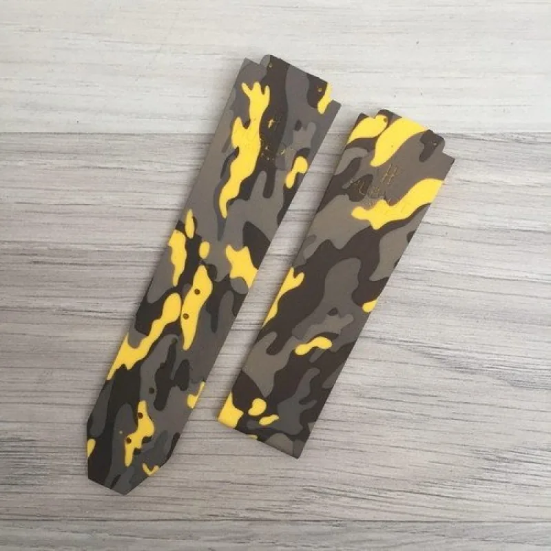 Ремешки для часов Ремешок Hublot 24/22 Military-Yellow