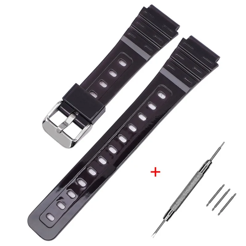 Ремінець для Casio F-91W Jelly Black SI