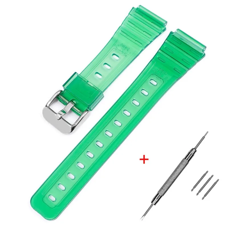 Casio accessories Ремінець для Casio F-91W Jelly Green SI