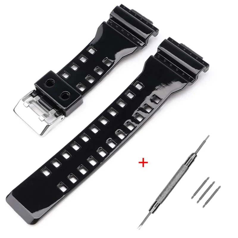 Casio accessories Ремінець для Casio G-Shock GA-100/110 Black-Glossy SI