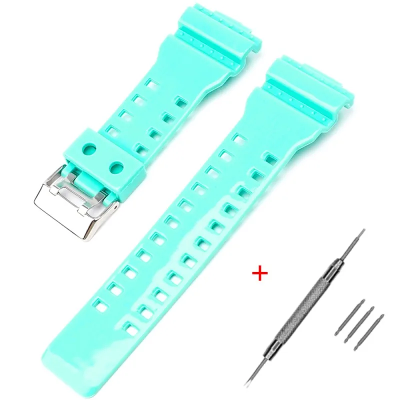 Ремінець для Casio G-Shock GA-100/110 Light Green-Glossy SI