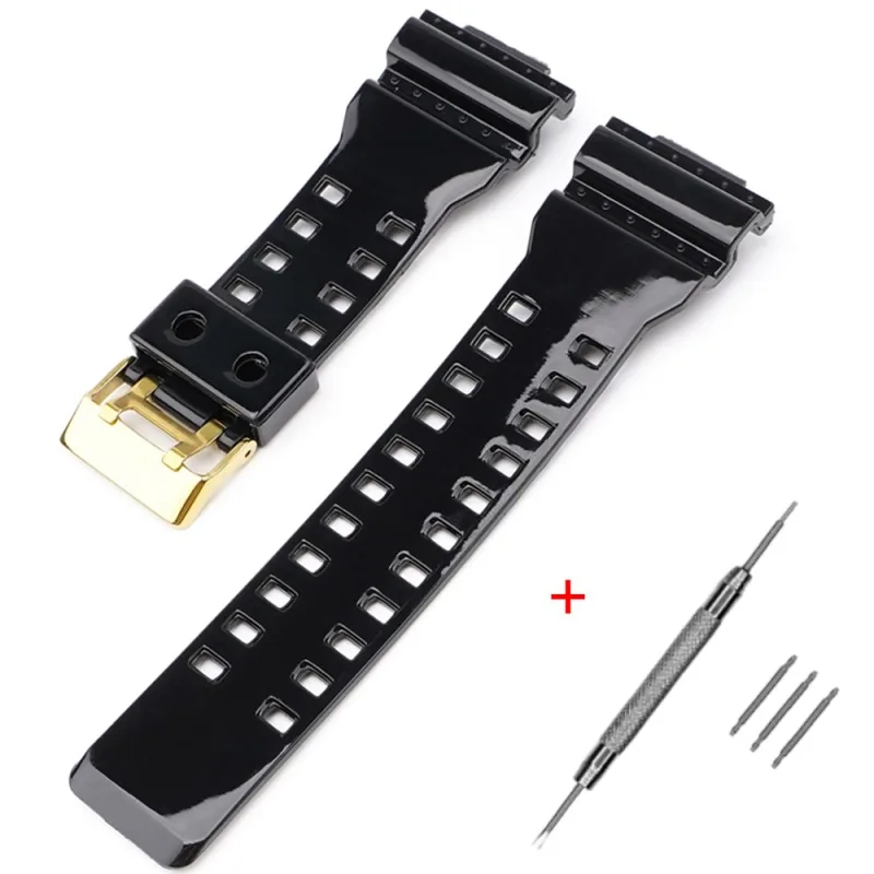 Ремінець для Casio G-Shock GA-100/110/120 Black-Glossy GD