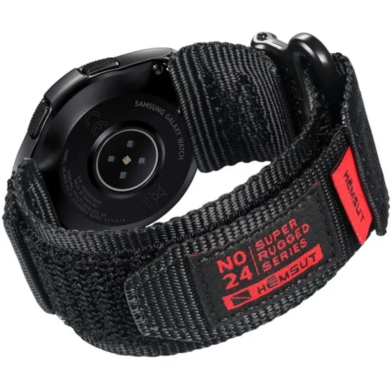 Hemsut accessories Ремінець для годинника Hemsut HGA121 Super Strong Nylon Black 20 mm