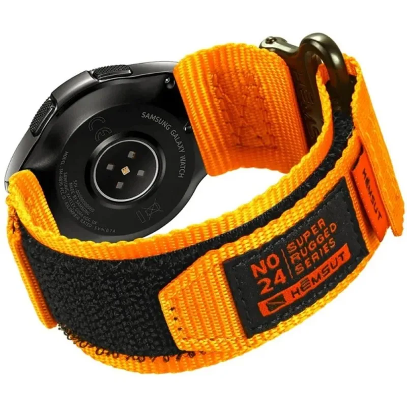 Hemsut accessories Ремінець для годинника Hemsut HGA121 Super Strong Nylon Orange 22 mm
