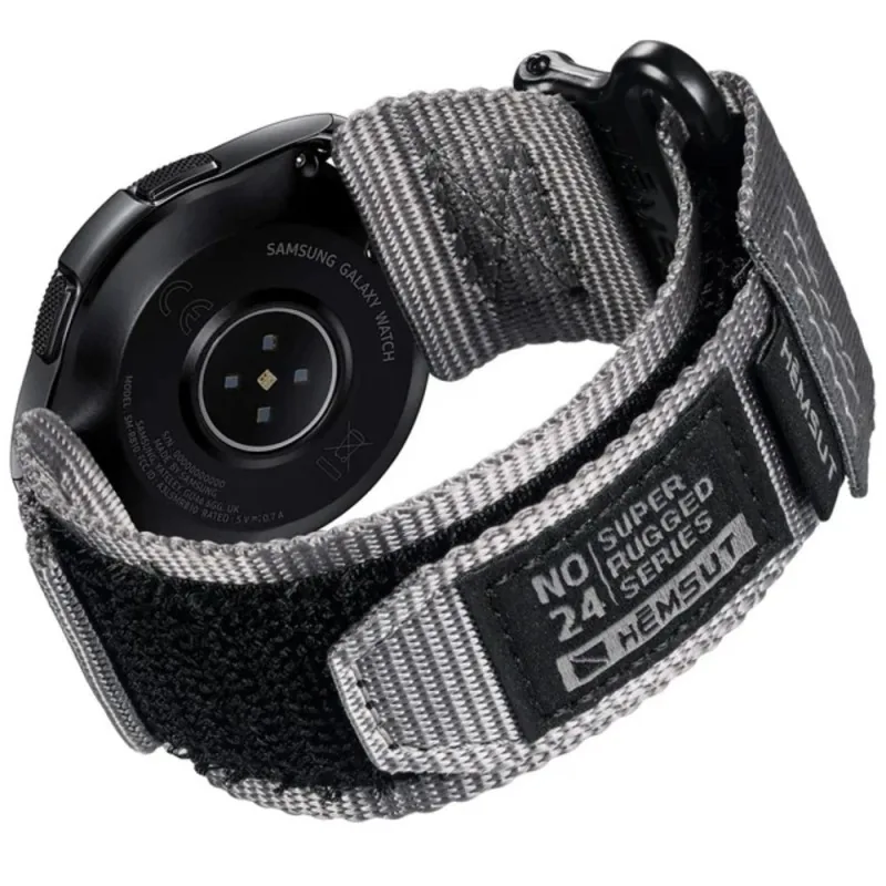Ремінець для годинника Hemsut HGA121 Super Strong Nylon Grey 22 mm