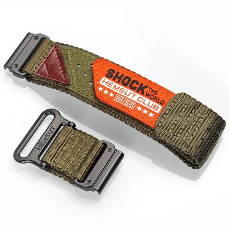 Hemsut accessories Ремінець для годинника Hemsut HGA142 Shock the world Garmin Green 22 mm