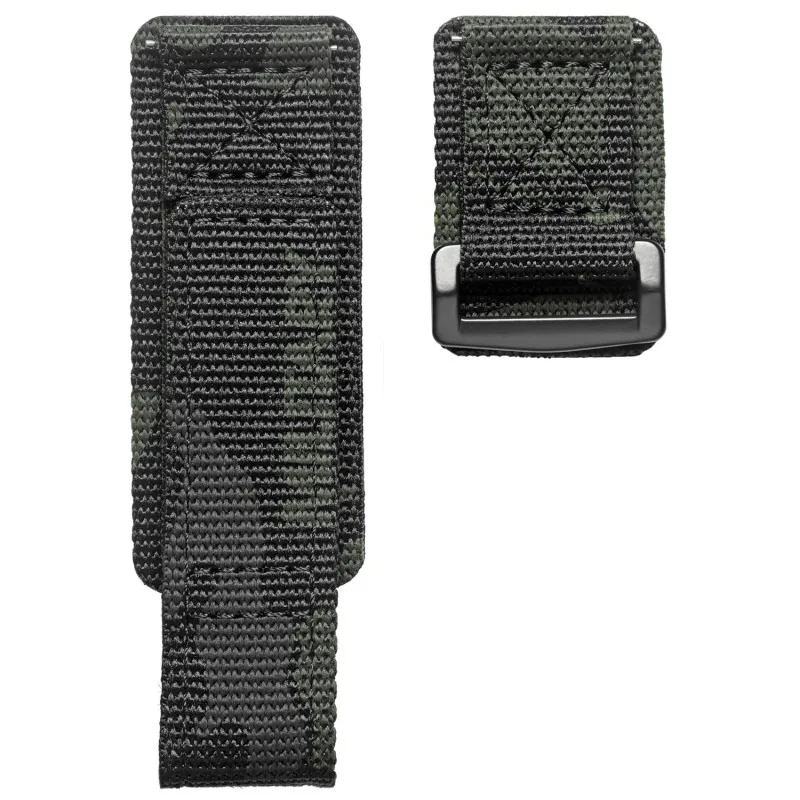 Hemsut accessories Ремінець для годинника Hemsut HS131 Military nylon Velcro Camo Black 20 mm