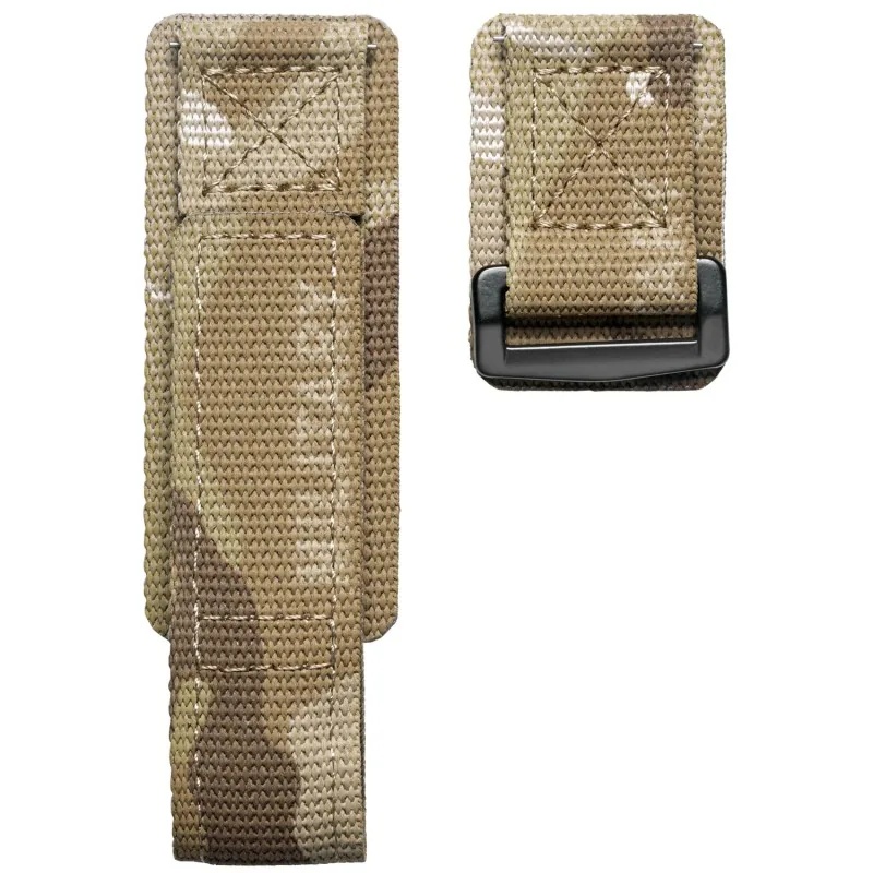 Hemsut accessories Ремінець для годинника Hemsut HS131 Military nylon Velcro Camo Brown 20 mm