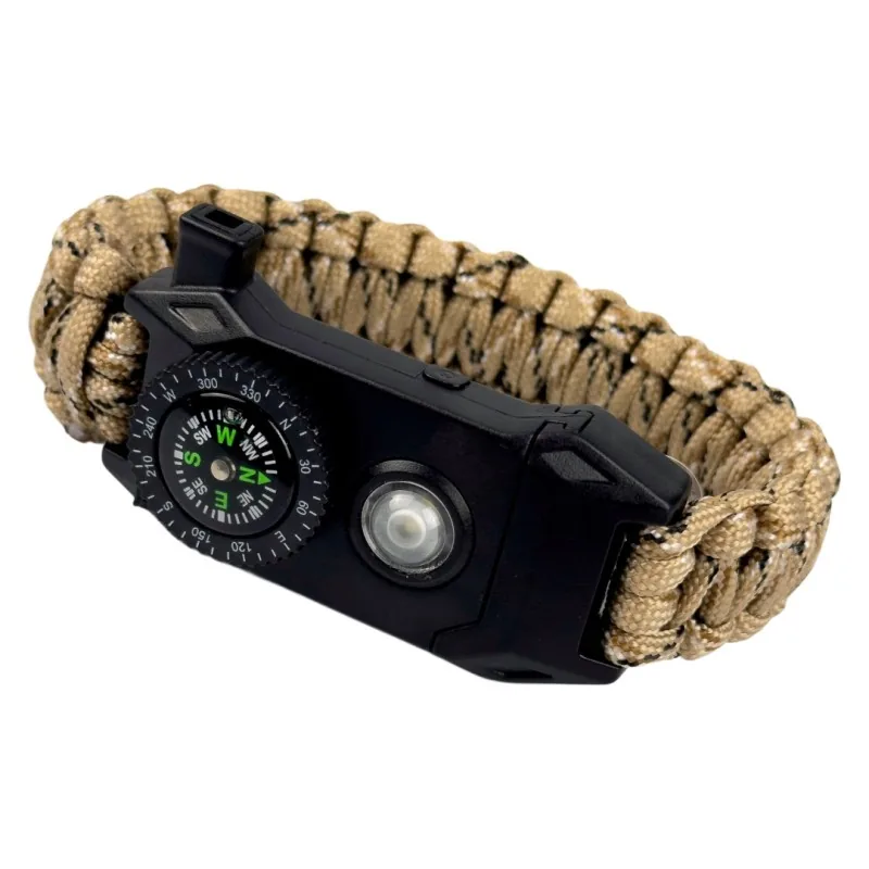 Modfit accessories Ремінець Modfit паракордовий з компасом та фонариком Desert Camo