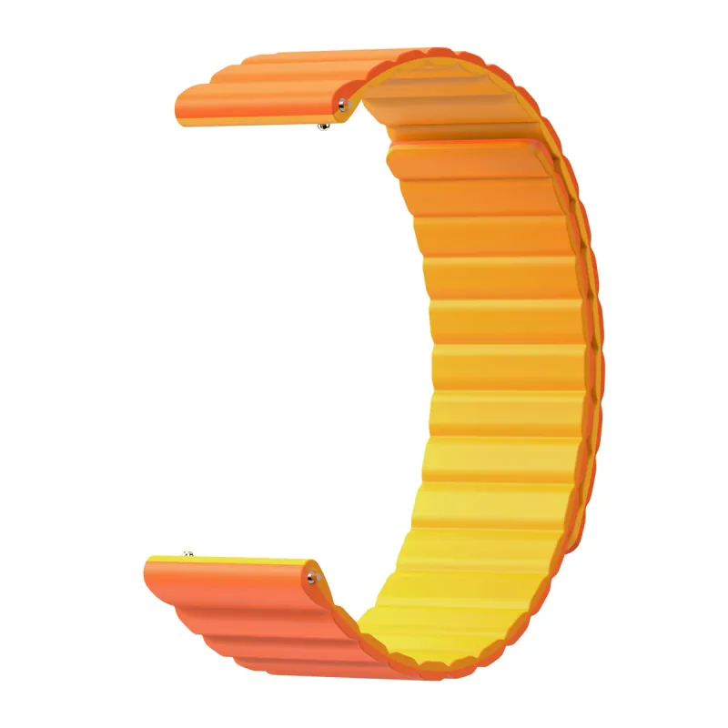 Ремешки для часов Магнітний ремінець KOSPET 22 мм. Orange-Yellow