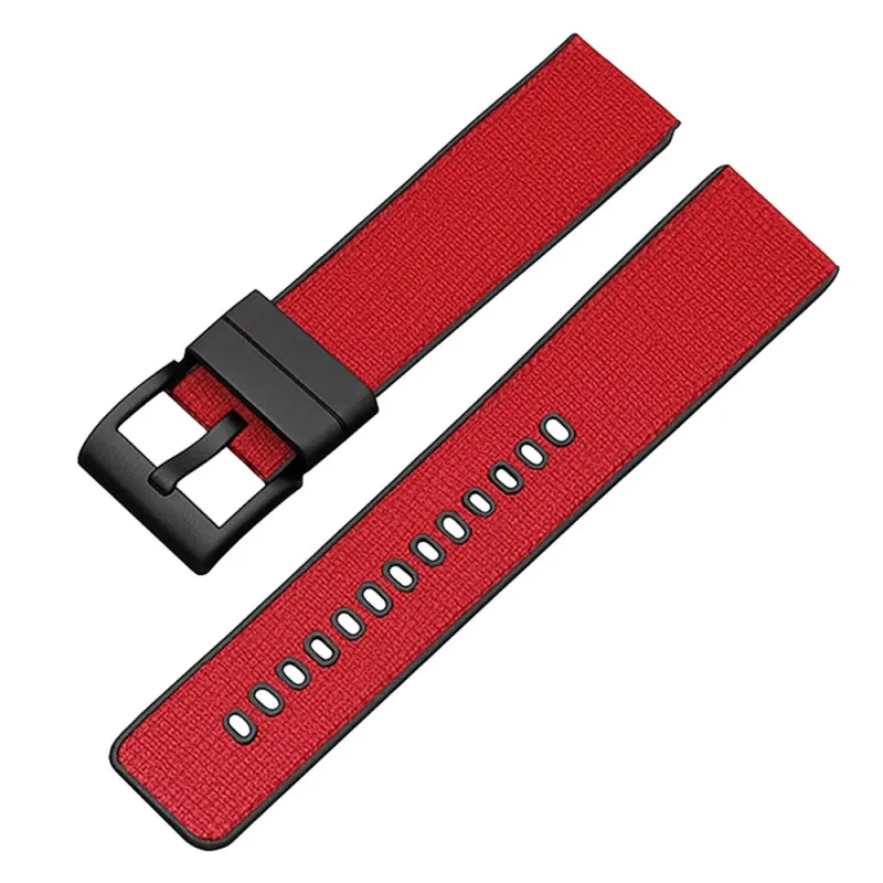 Ремінець 3013 Red-Black 24 мм (Нейлон/Каучук)