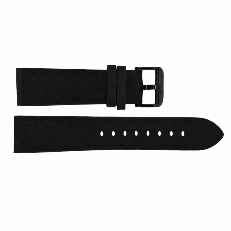 Skmei accessories Ремінець для годинника Skmei Нубук Чорний 22 мм