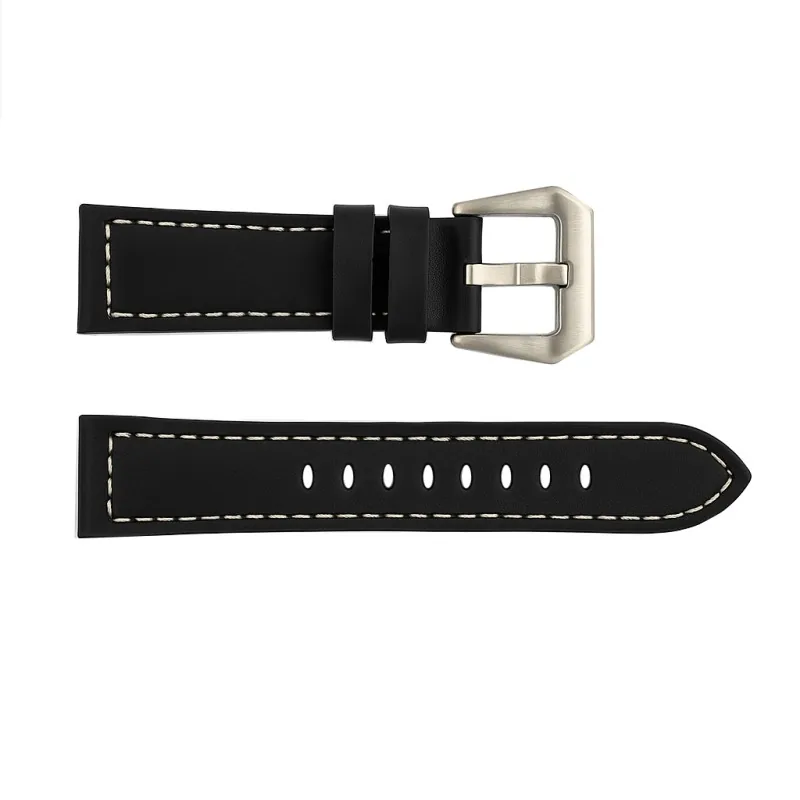 Ремешки для часов Ремінець для годинника 3015 Black-Silver 22 мм