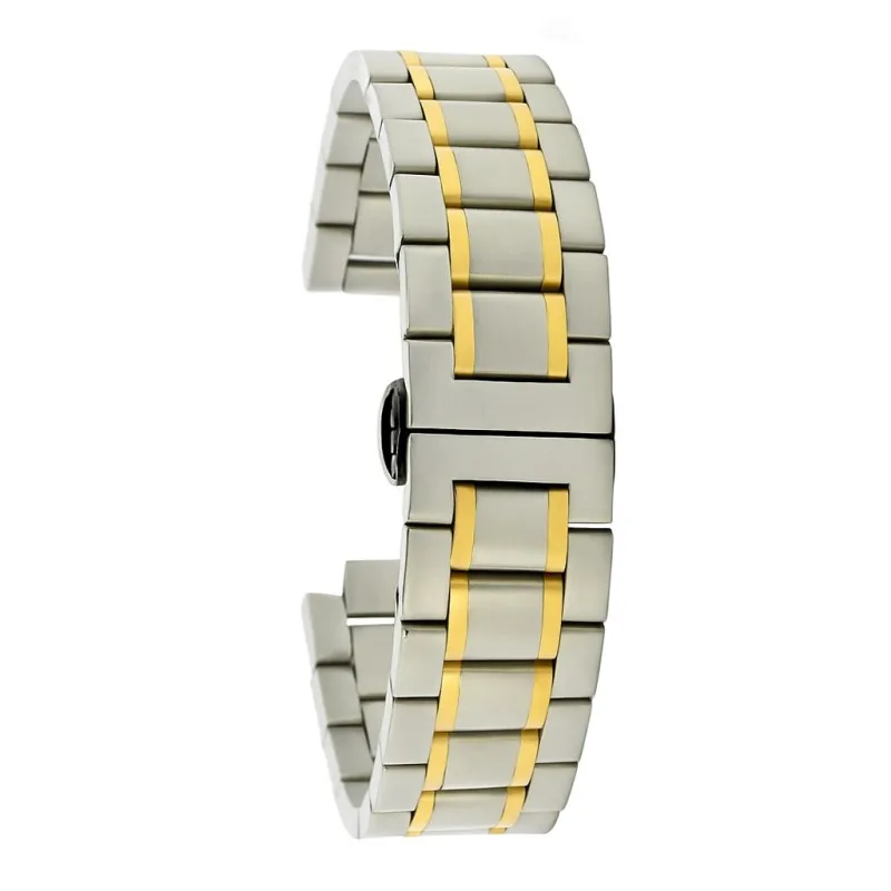 Awarder Сталевий браслет Awarder 023 Silver-Gold 20 мм