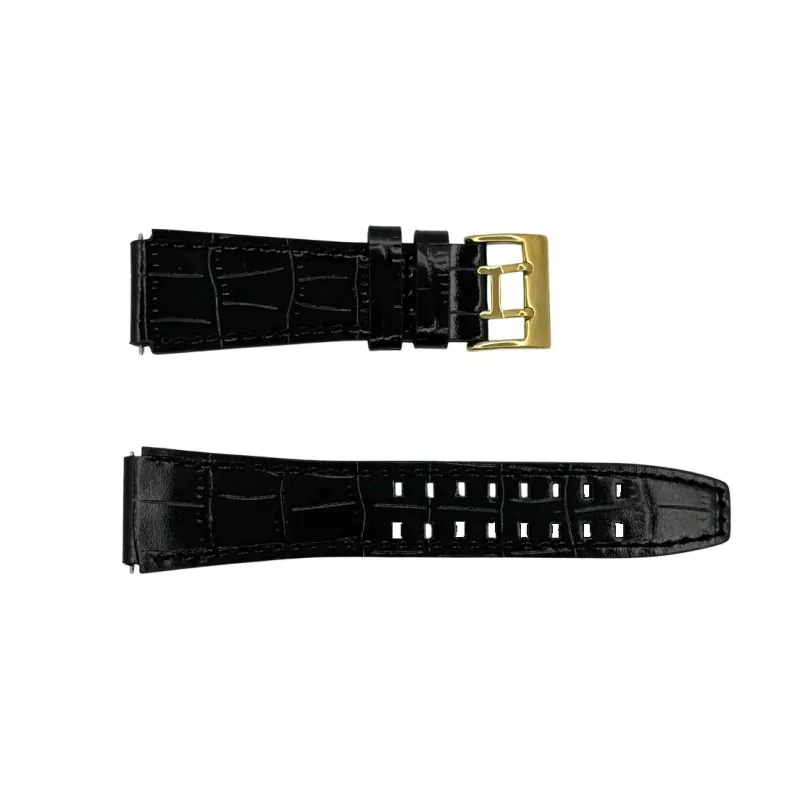 Ремінець для годинника Awarder 021 Black-Gold 22 мм.