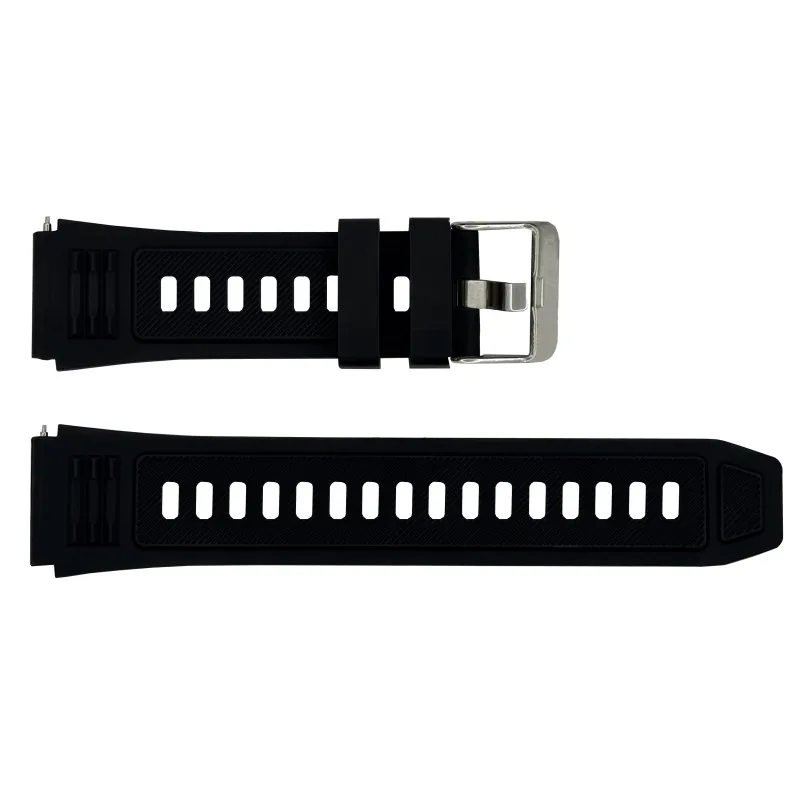 Ремешки для часов Ремінець для смарт годинника Black-Silver 22 мм