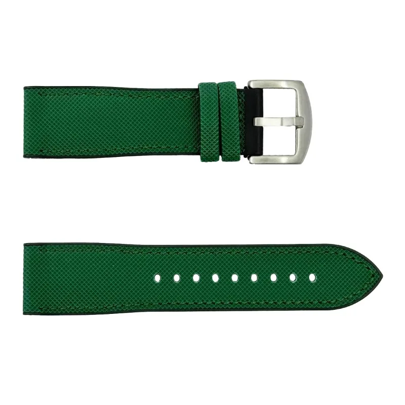Ремешки для часов Ремінець для годинника Awarder 040/041 Green-Silver 24 мм