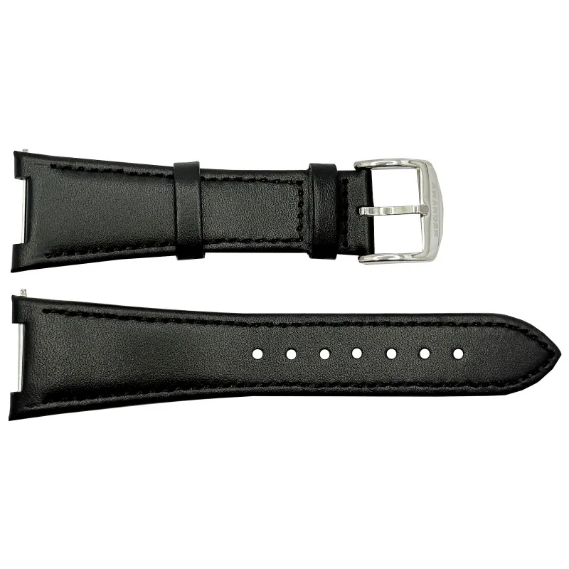 Ремешки для часов Ремінець для годинника Awarder 050 Black-Silver 14 мм.