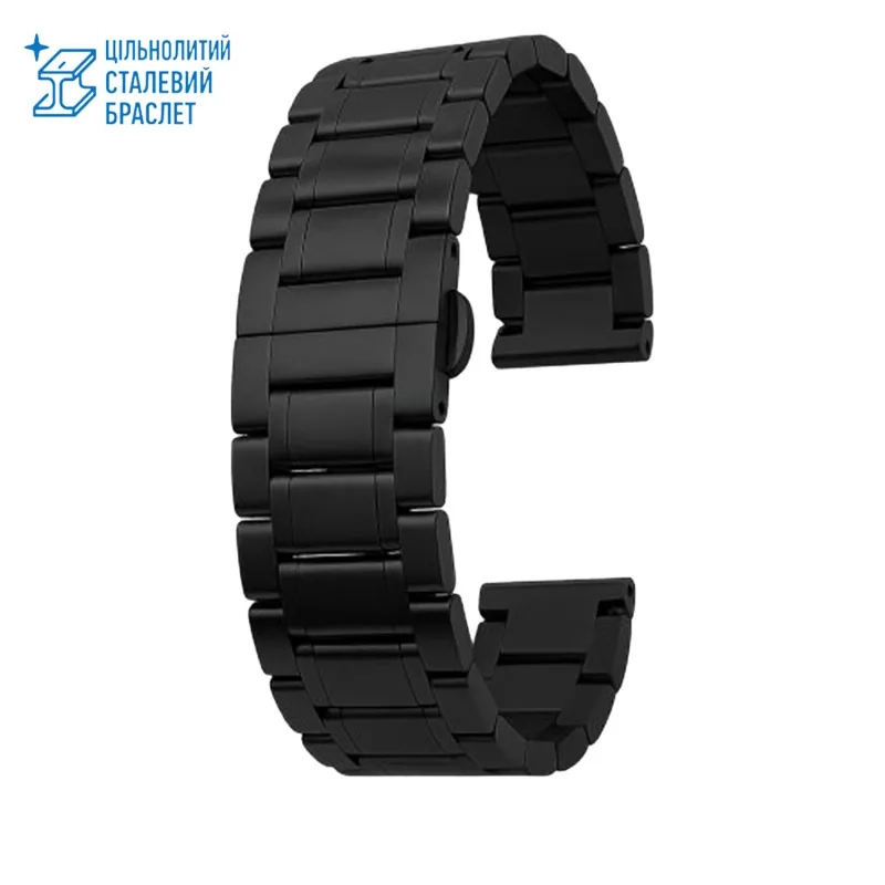 Awarder Сталевий браслет Awarder 022 Black 20 мм.
