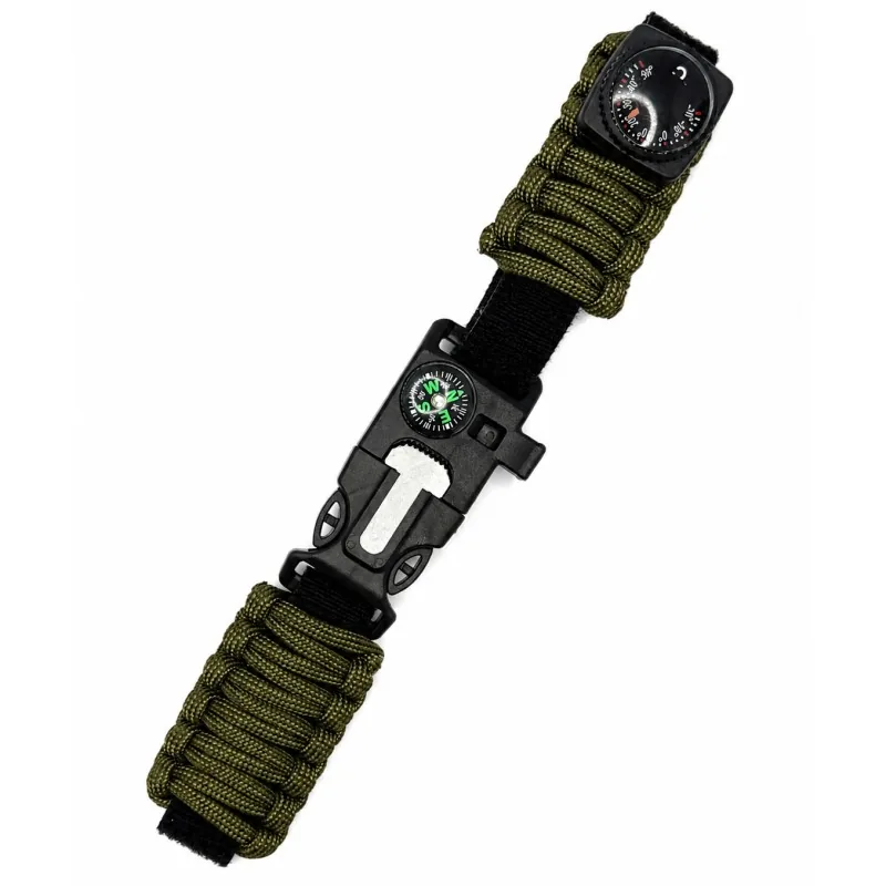 Ремешки для часов Ремінець паракордовий з компасом Army Green