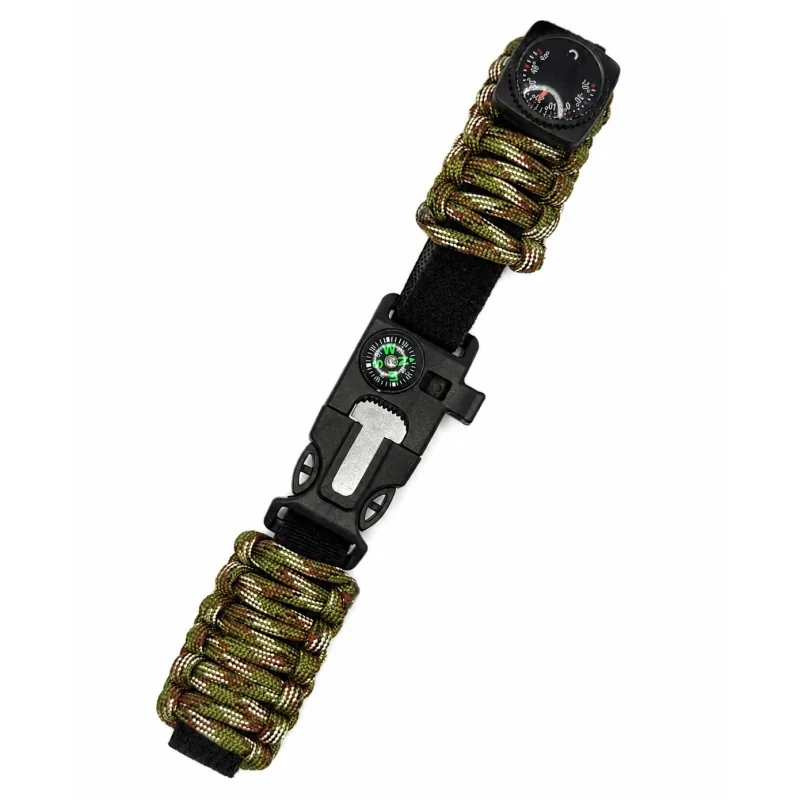 Ремешки для часов Ремінець паракордовий з компасом Camo Green