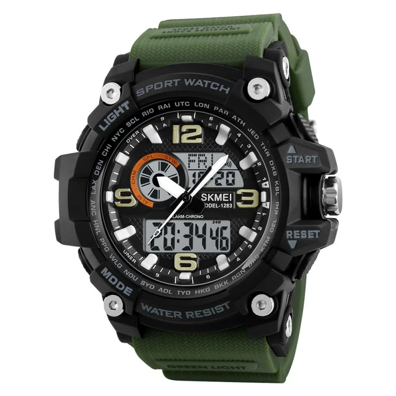 Skmei 1283 Black-Military Wristband.