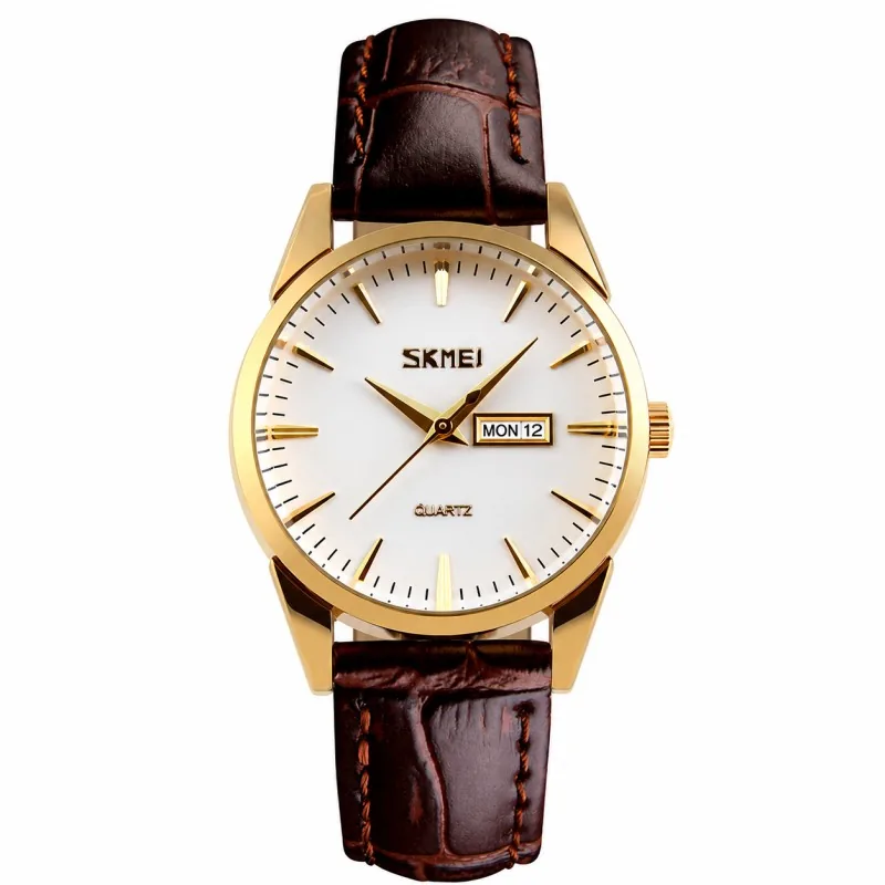 Skmei 9073GDWT-S Gold-White lady