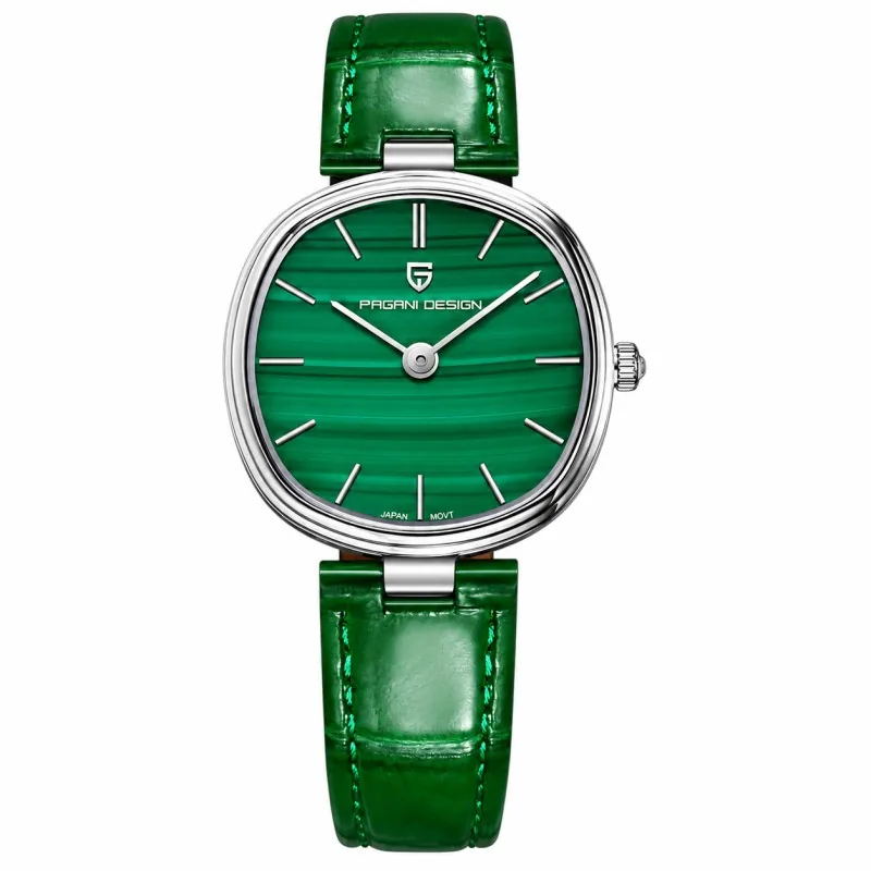 PD-1825 Silver-Green Leather