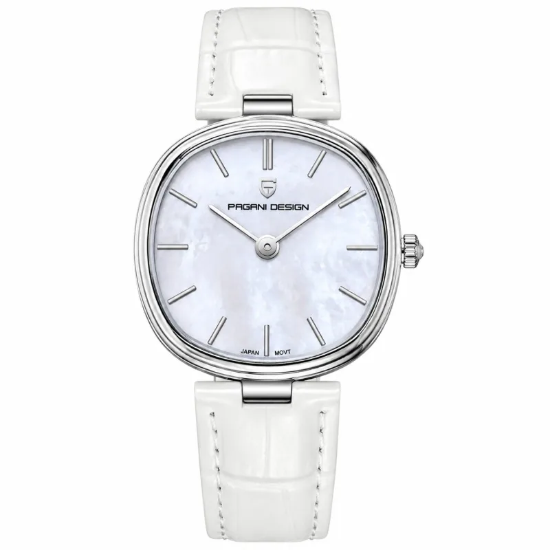 PD-1825 Silver-White Leather
