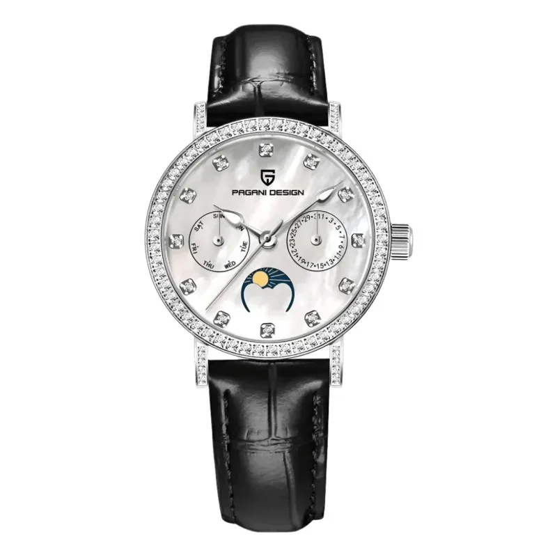 Pagani Design PD-1789 Silver-White-Black Leather