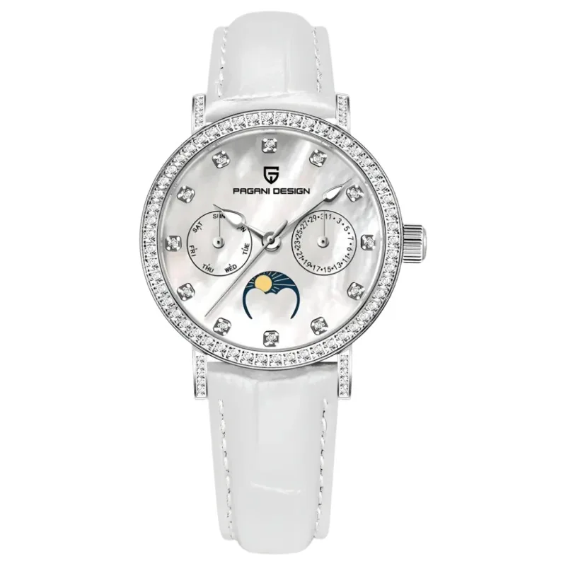 Pagani Design PD-1789 Silver-White-White Leather