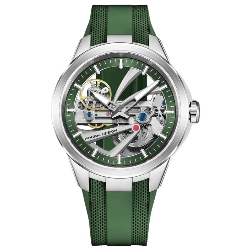 Pagani Design PD-YS030 Silver-Green Rubber
