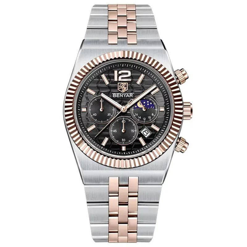 Benyar BY-5225 Silver-Rose Gold-Black