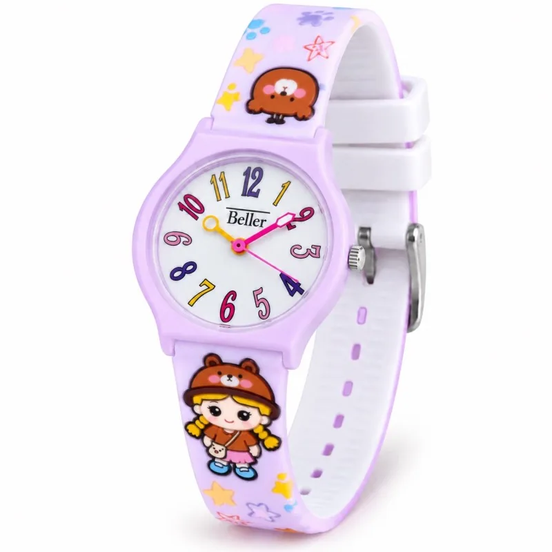 012 Bear Purple-White