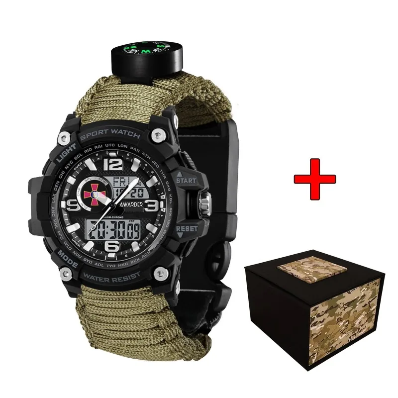 Awarder 012BKSU ЗСУ Чорні Паракордовий ремінець Army Green + Коробка