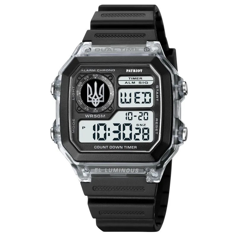 Patriot 010BKUASI Тризуб срібло Black-White