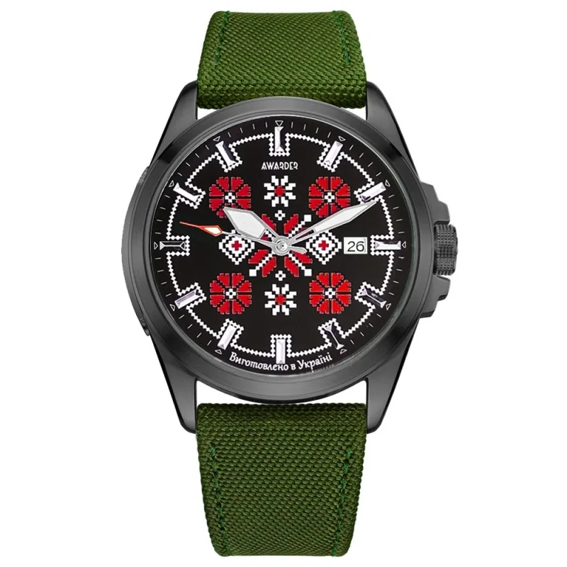 Awarder 040 Embroidery Black-Red Green Automatic 10ATM