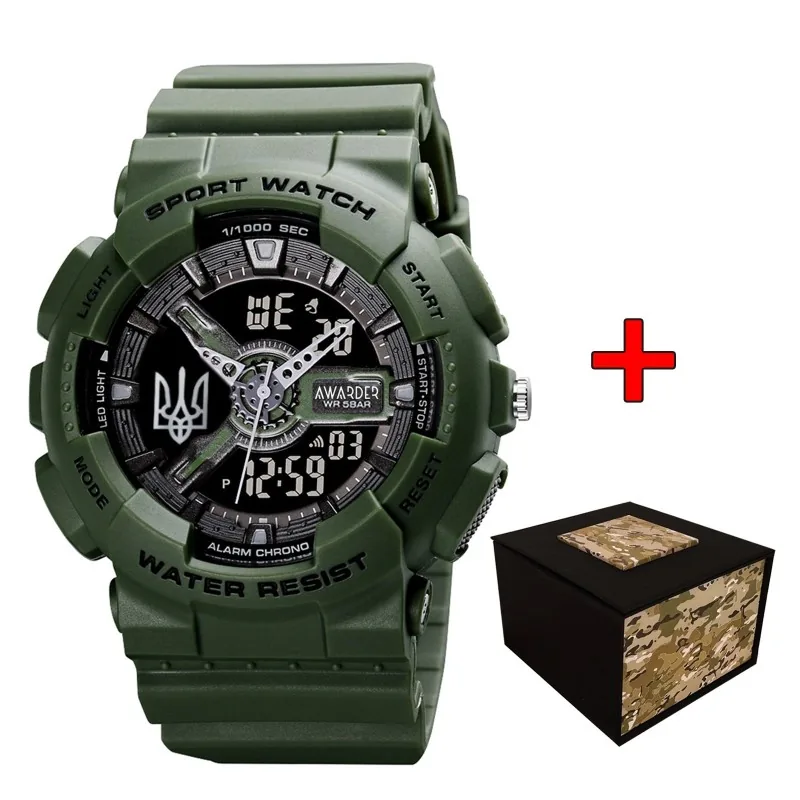 Awarder 005 Тризуб срібло Army Green + Коробка
