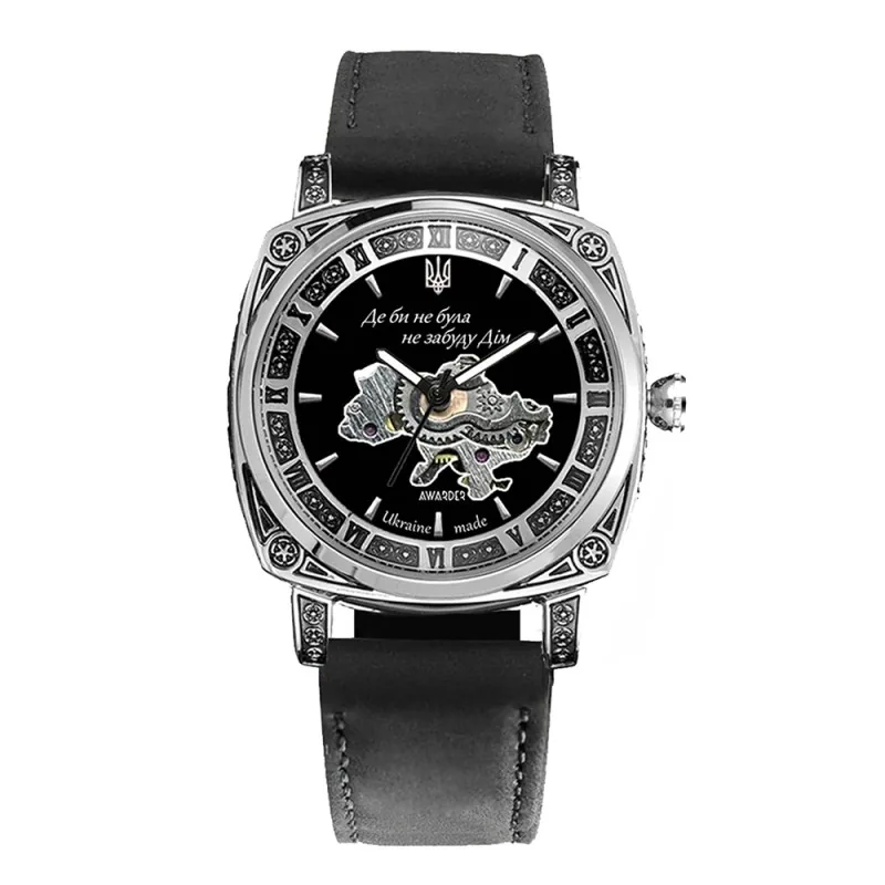 Awarder 021-3D Де би не була Silver-Black-Black Leather